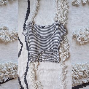 5 {for} 25 ✨ LA Crop Top Stripe Print Tee Shirt